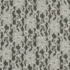 56 inch Nylon Rayon Ivory Floral Lace