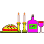 Challah Candlesticks Wine Kiddush