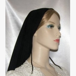 Simple Suede Scarf Black Suede Fabric Tiechel Scarf Headcovering