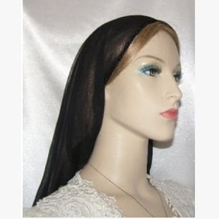 Sheer Scarf Tichel Black Poly Sheer Tiechel Scarf Head Covering