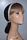 Black Batiste Double Cording Snood Headcovering