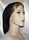 Black Batiste Snood Silver Trim Front Headcovering