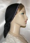 Black Batiste Silver Trim Snood Headcoverings