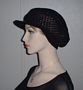 Black Crochet Newsboy Kova Hat Head Covering