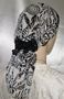 Black Design Lace Ties Snood Head Coverings