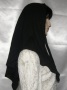 Black Gauze Cotton Tiechel Scarf Head Coverings