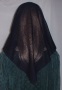 Blue Denim Tiechel Scarf Head Covering #3- Back