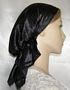 Black Satin Mitpachat Snood Head Covering