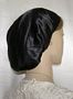 Black Satin Mitpachat Snood Head Coverings