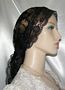 Black Lace Satin Stitch Lace Ties Snood Headcoverings