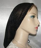 Black Sheer Design Snood Headcovering