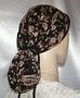 Black Tan Paisley Rayon Snood Headcovering #4