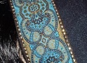 Black Turquoise Jacquard Band Snood Headcoverings