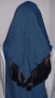 Blue Denim Tiechel Scarf Head Covering #3- Back