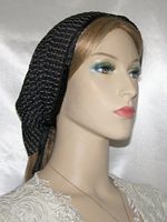 Channah Black White Design Mimkhatah Kerchief Headcovering
