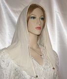 Creme Gauze Cotton Tiechel Scarf Headcovering