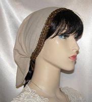Hadassah Tan Gauze Cotton Mimkhatah Kerchief Headcovering
