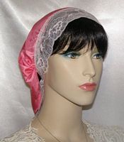 Milka Pink Satin Mimkhatah Kerchief Headcovering