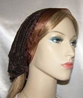 Miriam Brown Satin Stitch Mimkhatah Kerchief Headcovering