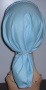 Pastel Blue Batiste Snood Head Covering