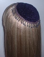 Purple Chenille Multi Faceted Beaded Kippah