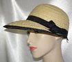Tan Weave Black Bow Kova Hat Head Covering