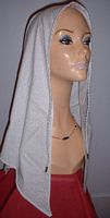 White Cotton Design Tiechel Scarf  Headcovering #1