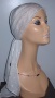 White Eyelet Cotton Tiechel Scarf Head Covering #3