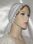 White Eyelet Sheer Ties Tiechel Scarf Head Covering