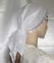 White Eyelet Sheer Ties Tiechel Scarf Headcoverings