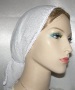 White Gauze Cotton Band Ties Snood Headcovering