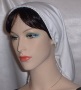 White Lined Batiste Snood Headcovering