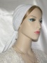 White Paisley Design Tiechel Scarf Headcoverings