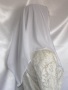 White Poly Sheer Tiechel Scarves Head Covering