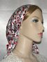White Red Black Circle Design Satin Mitpachat Snood