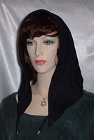 Extra Small Black Cotton Tiechel Scarf Headcovering