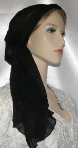 Black Batiste Mitpachat Headcovering