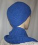 Royal Blue Crochet Frik Hats and Scarf Set Royal Blue Crocheted Hats and Scarves