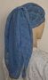 Back View Tied Blue Sparkle Tichel Mitpachat Tied Blue Sparkle Mitpachat Headcovering