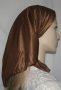 Cinnamon Brown Sheer Satin Mitpachat Head Covering