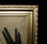 Gold Embossed Frame Gold Birkat Kohanim Hands Frame