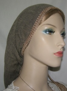 Khaki Rayon Cotton Snood
