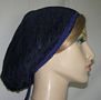 Navy Polyester Snood Head Covering