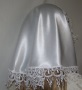 White Crepe Satin Yisraeli Design Venice Trim