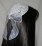 White Kippah White Organza Bow Kippa