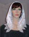 Satin Scarves White Trimmed Satin Tichel
