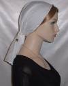 Batiste Cotton Tichels White Batite Round Cut Scarf