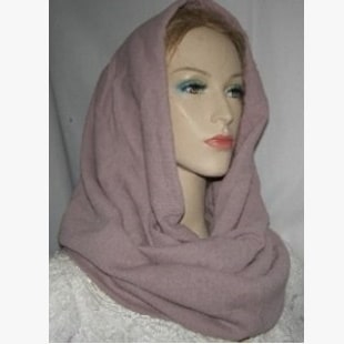 Mauve Cotton Infinity Mauve Gauze Cotton Wrap Scarf