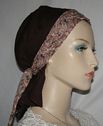 Sherntichels - Decorated Kerchiefs Brown Swiss Dot Cotton Sherntichel Decorated Scarf