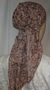 Brown Floral Gauze Cotton Tiechel